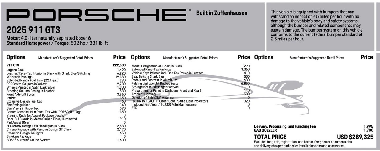 2025 Porsche 992 GT3 - Image 2 of 31