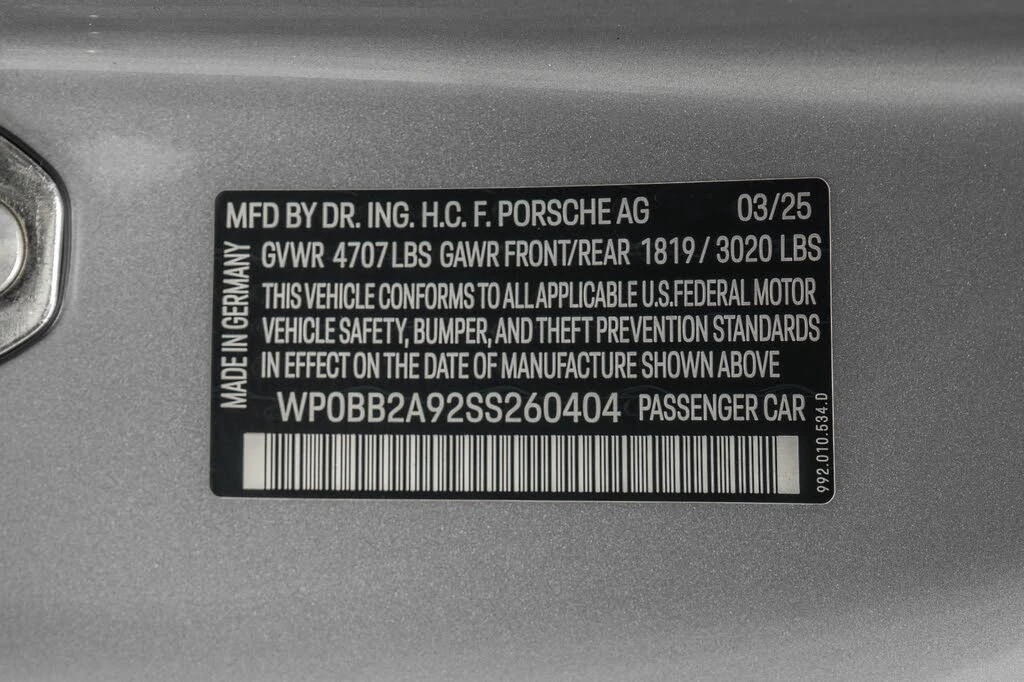 2025 Porsche 992 Targa 4 GTS - Image 20 of 31