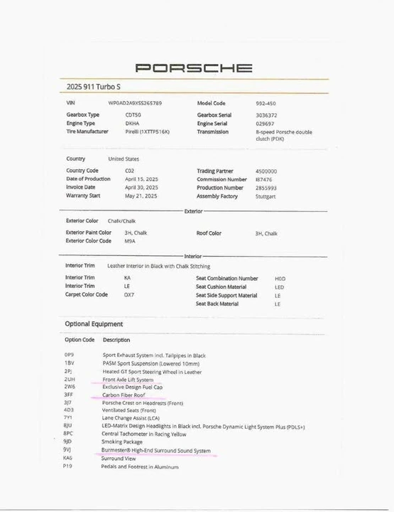 2025 Porsche 992 Turbo S - Image 21 of 31