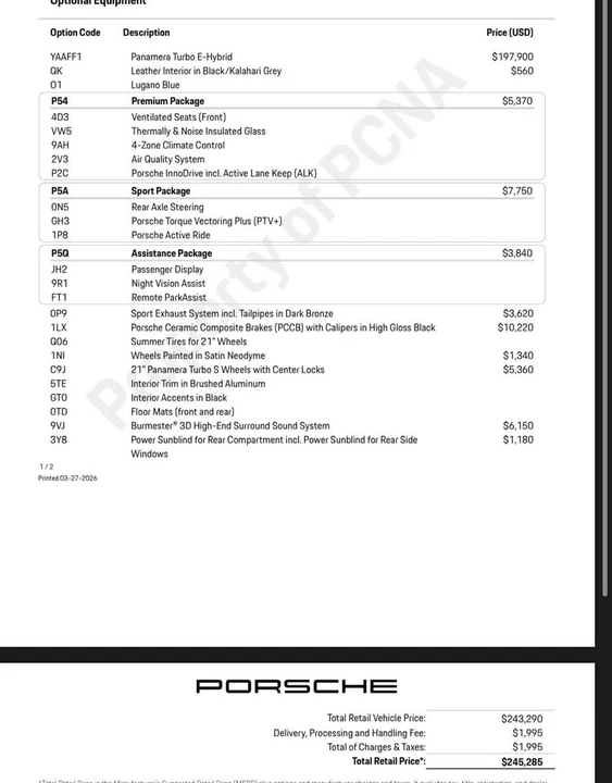 2025 Porsche 976 Panamera Turbo - Image 11 of 11