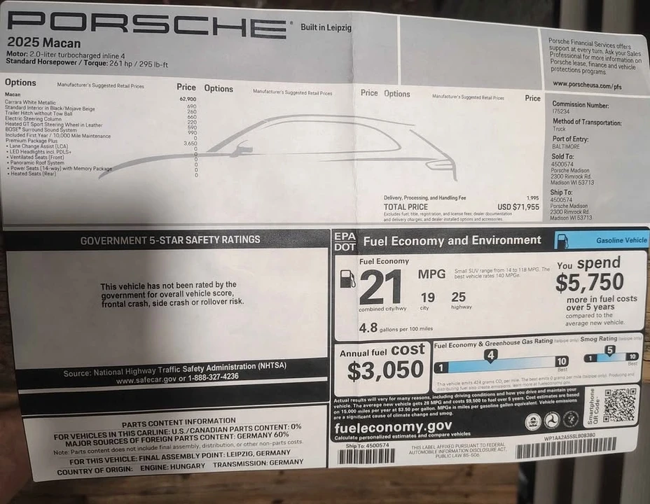 2025 Porsche Macan - Image 6 of 6
