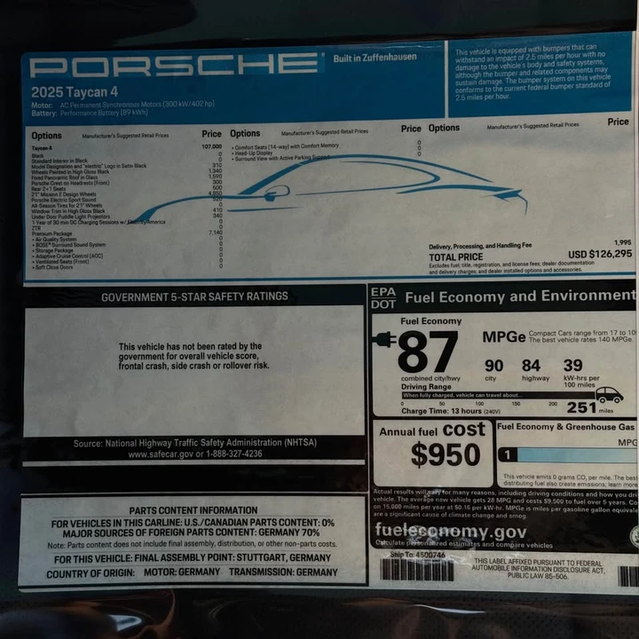 2025 Porsche Taycan - Image 10 of 10