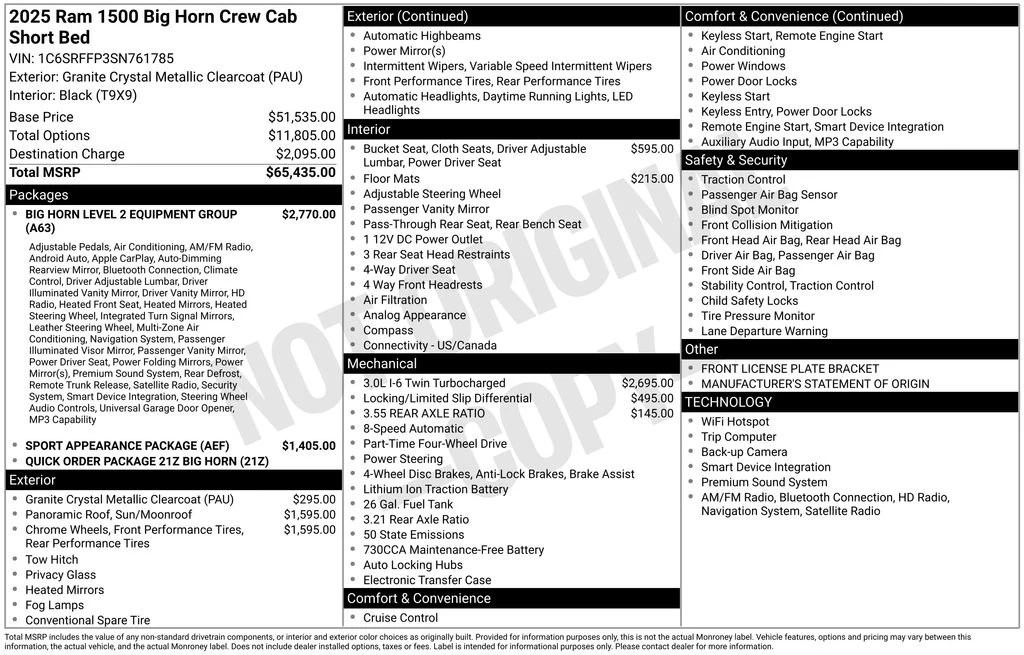 2025 Ram 1500 2nd Gen - Image 2 of 2