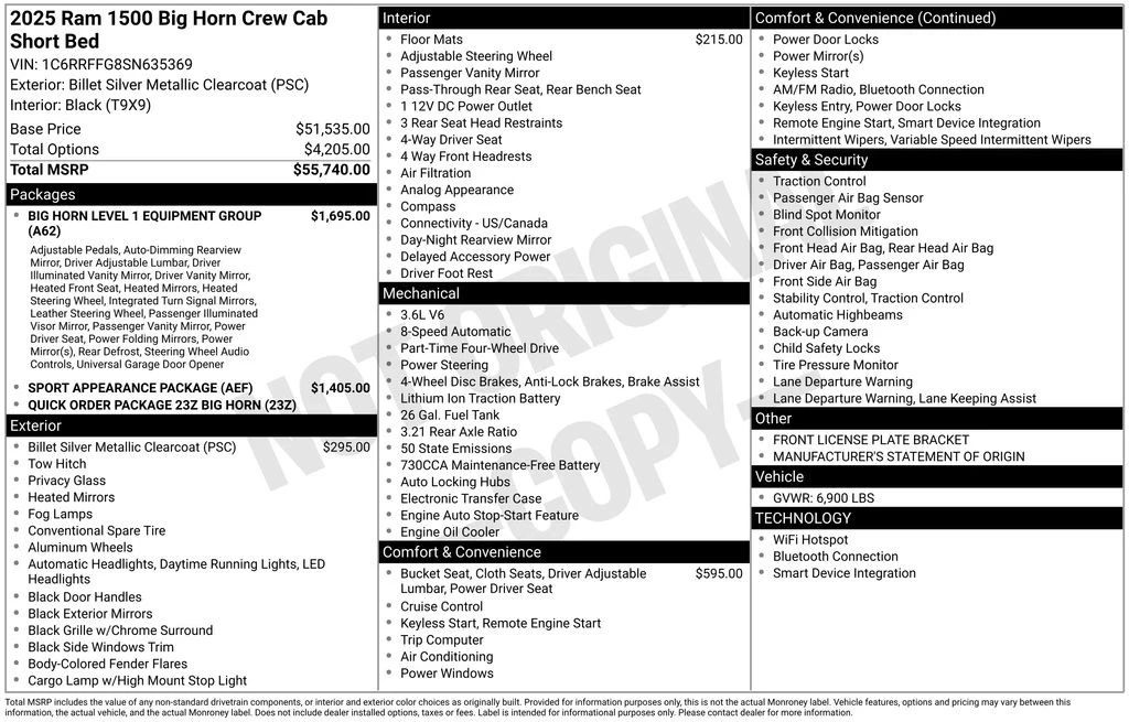 2025 Ram 1500 2nd Gen - Image 2 of 2