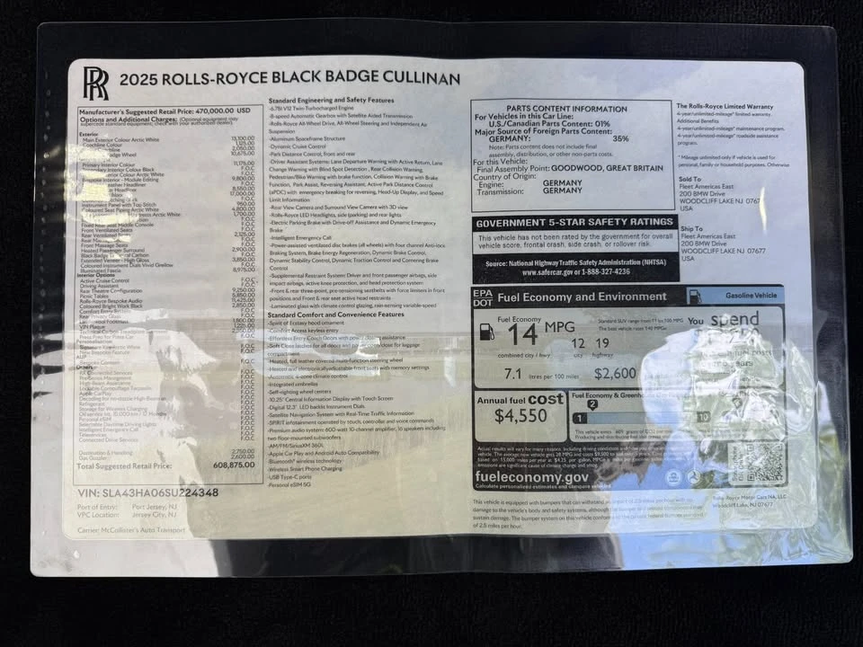 2025 Rolls-Royce Cullinan Black Badge - Image 3 of 20