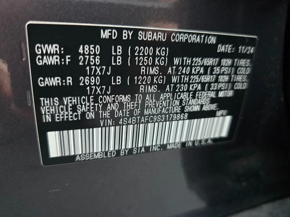 2025 Subaru Outback 6th Gen - Image 18 of 19
