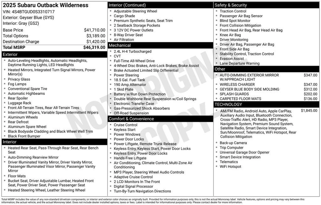 2025 Subaru Outback 6th Gen - Image 12 of 12