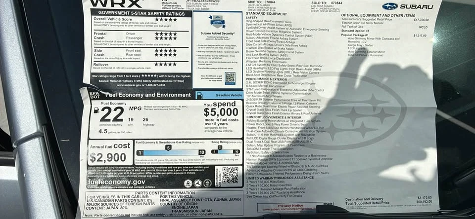 2025 Subaru Impreza 6th Gen - Image 11 of 11