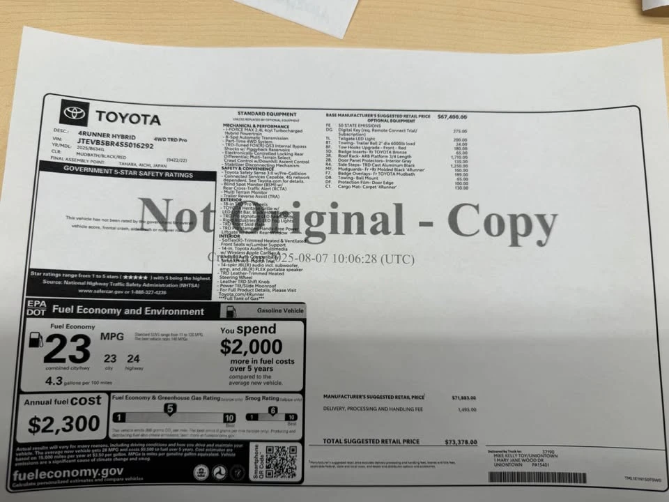 2025 Toyota 4Runner 6th Gen - Image 11 of 11