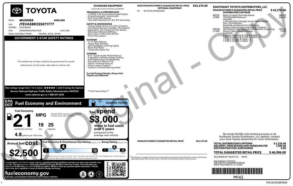2025 Toyota 4Runner 6th Gen - Image 20 of 20