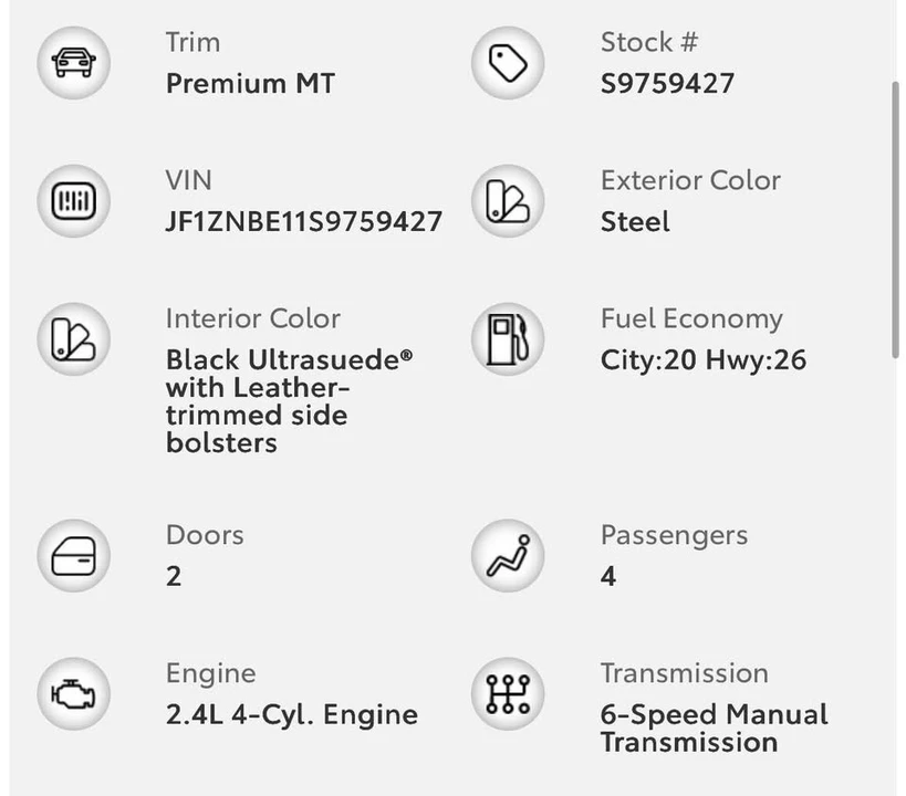 2025 Toyota GR86 2nd Gen - Image 2 of 3