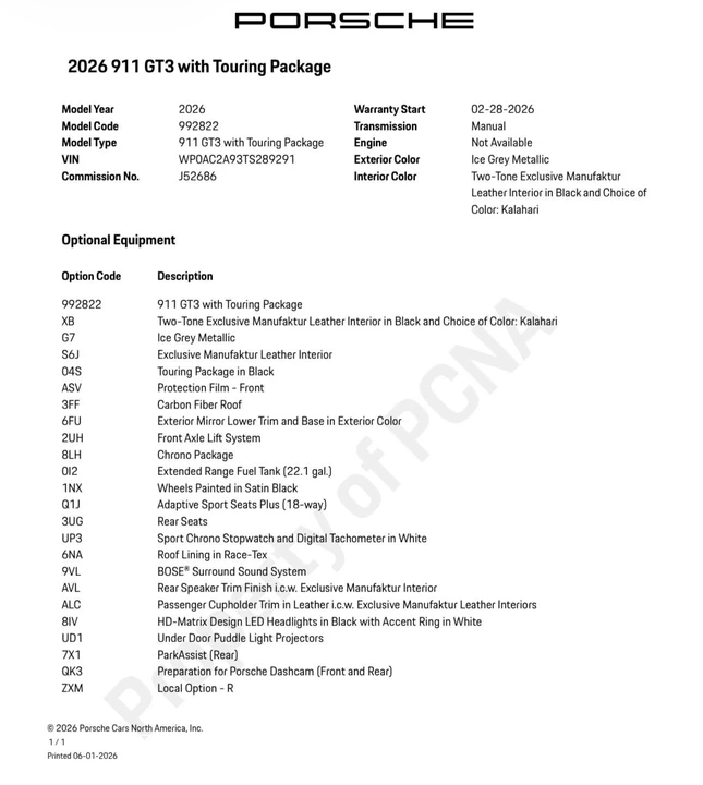 2026 Porsche 992 GT3 Touring - Image 25 of 25