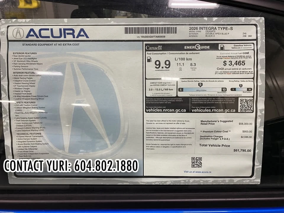 2026 Acura Integra 5th Gen - Image 4 of 5