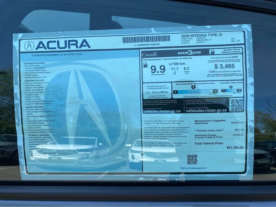 2026 Acura Integra 5th Gen - Image 6 of 6
