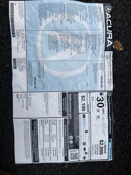 2026 Acura Integra 5th Gen - Image 5 of 5