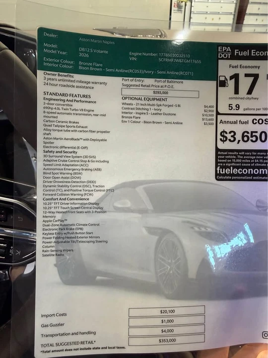 2026 Aston Martin DB12 - Image 20 of 20