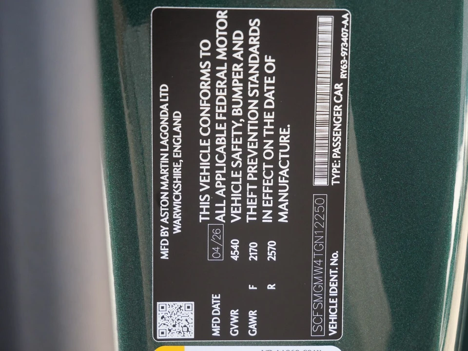 2026 Aston Martin V8 Vantage (2019+) - Image 27 of 27