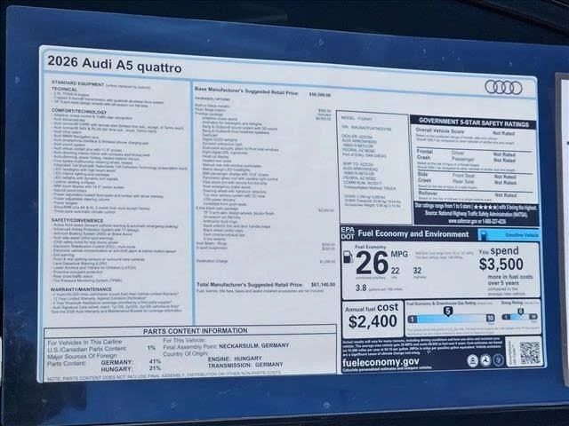 2026 Audi B10 A5 - Image 18 of 19