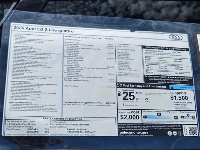 2026 Audi F3 Q3 - Image 18 of 18