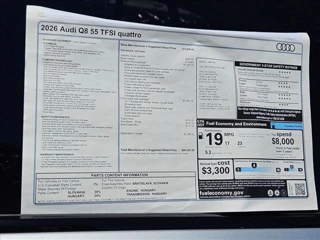 2026 Audi Q8 - Image 18 of 20