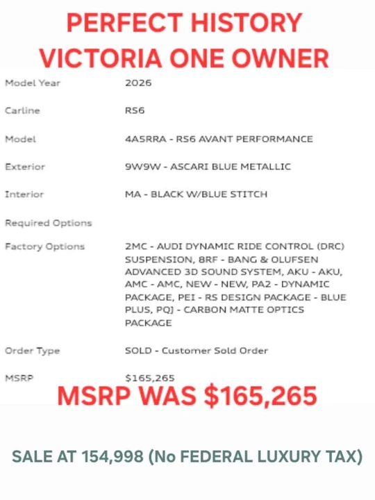 2026 Audi C8 RS6 - Image 4 of 19