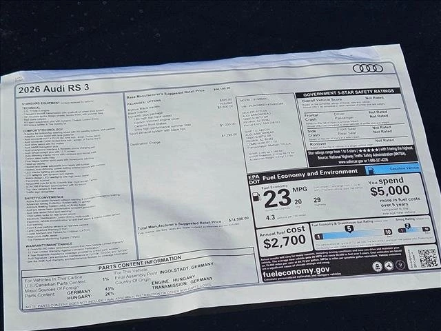 2026 Audi 8Y RS3 - Image 17 of 17