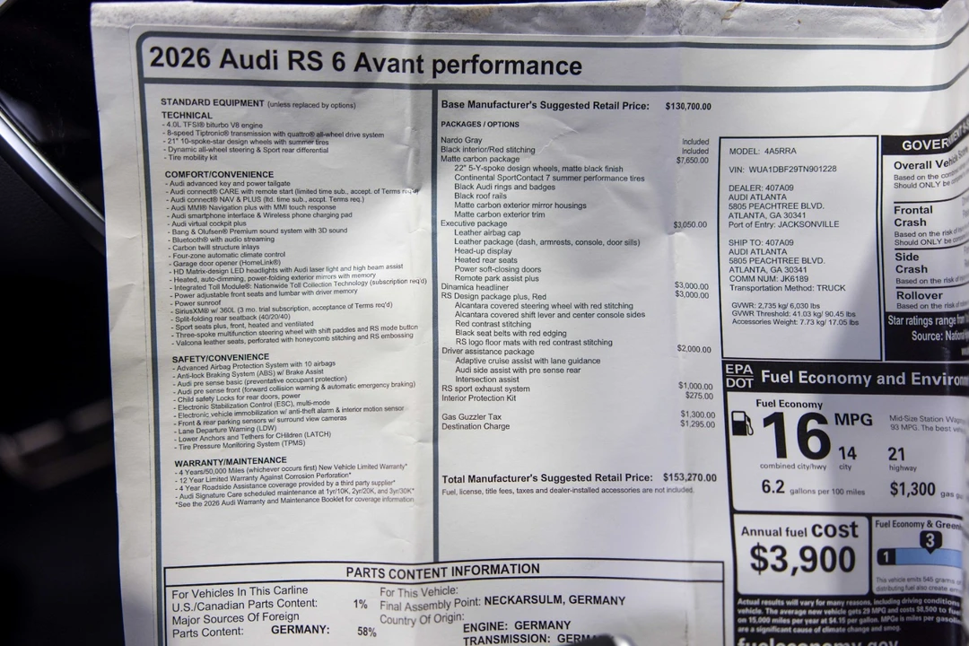 2026 Audi C8 RS6 - Image 28 of 31