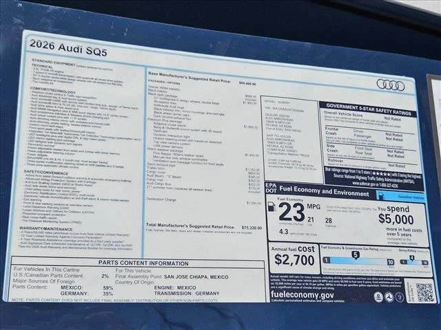2026 Audi FY SQ5 - Image 18 of 20