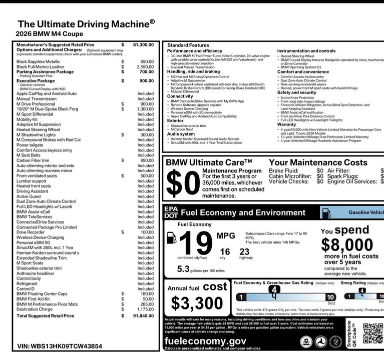 2026 BMW G82/G83 M4 - Image 14 of 14