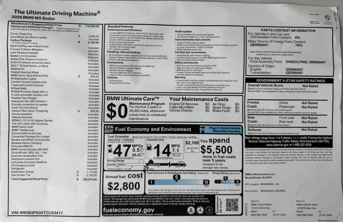 2026 BMW G90/G99 M5 - Image 19 of 19