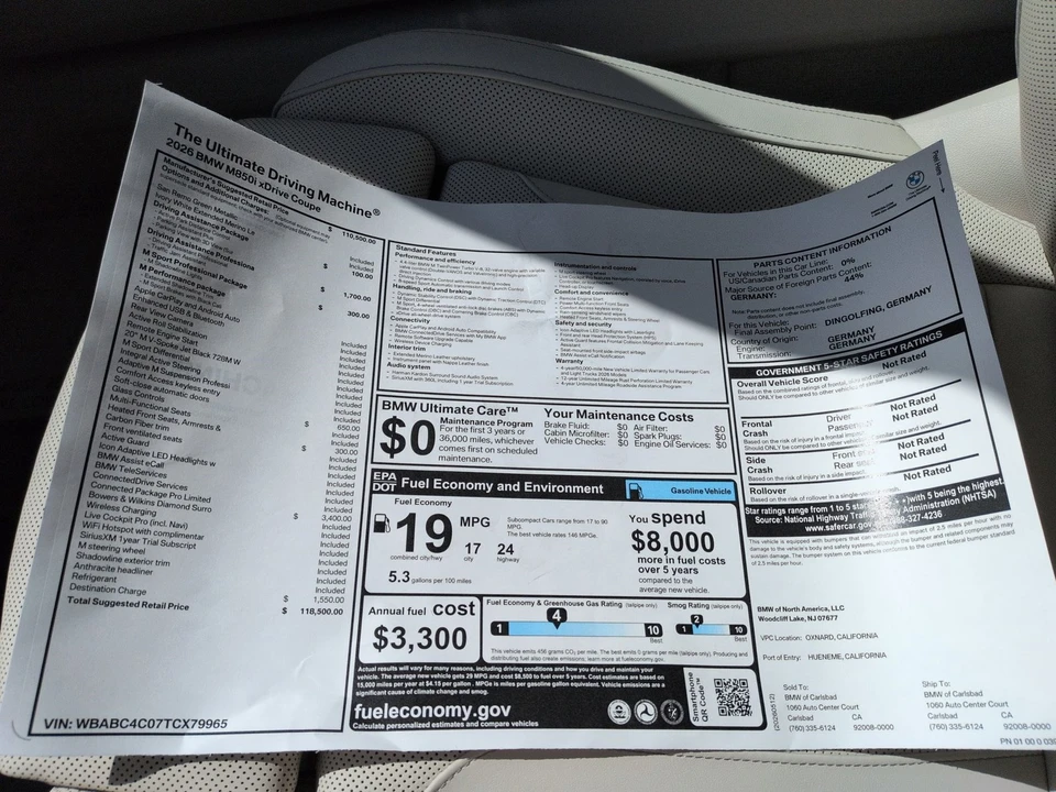 2026 BMW G14/G15/G16 M850i - Image 17 of 17