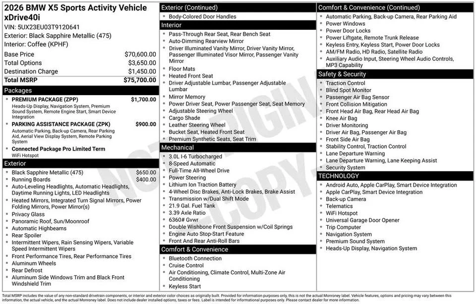 2026 BMW G05 X5 - Image 13 of 20