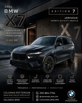 2026 BMW X7 Edition 7