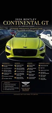 2026 Bentley Continental GT GT V8 Coupe 2D