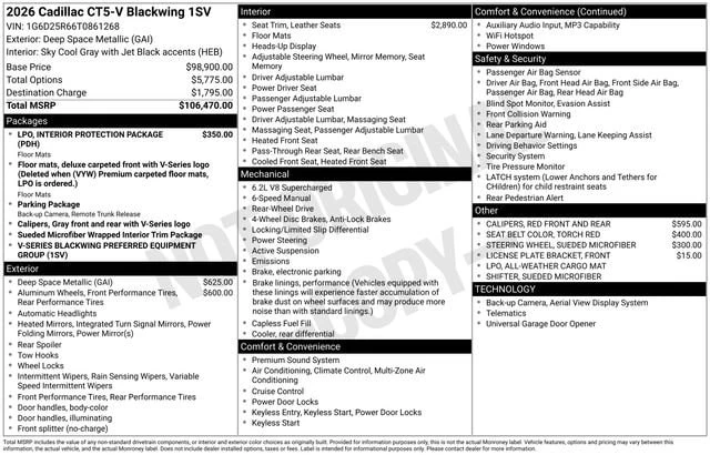 2026 Cadillac CT5-V Blackwing - Image 29 of 31