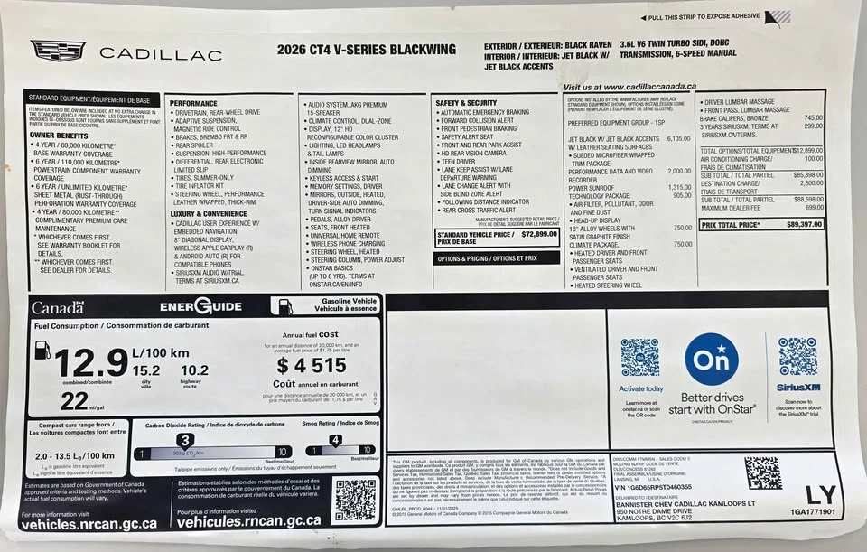 2026 Cadillac CT4 - Image 9 of 9