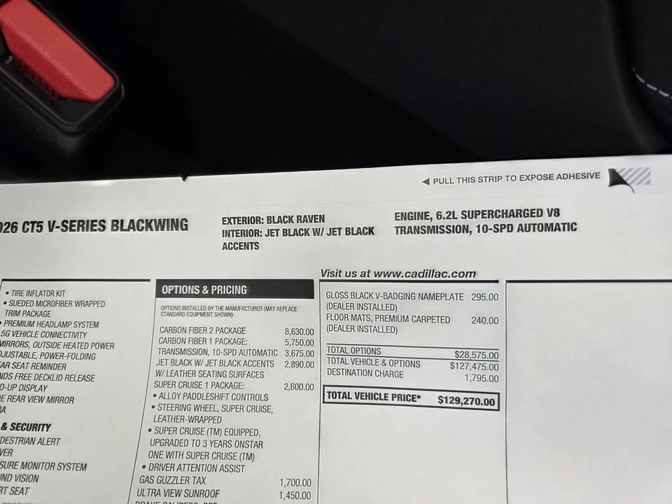 2026 Cadillac CT5-V Blackwing - Image 16 of 17