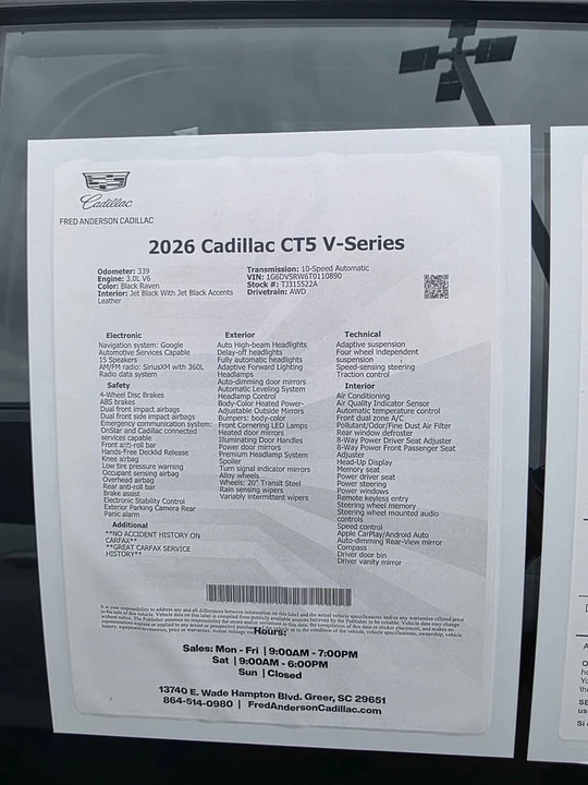 2026 Cadillac CTS - Image 5 of 6
