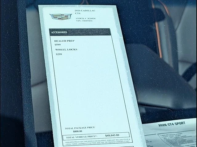 2026 Cadillac CT4 - Image 8 of 18