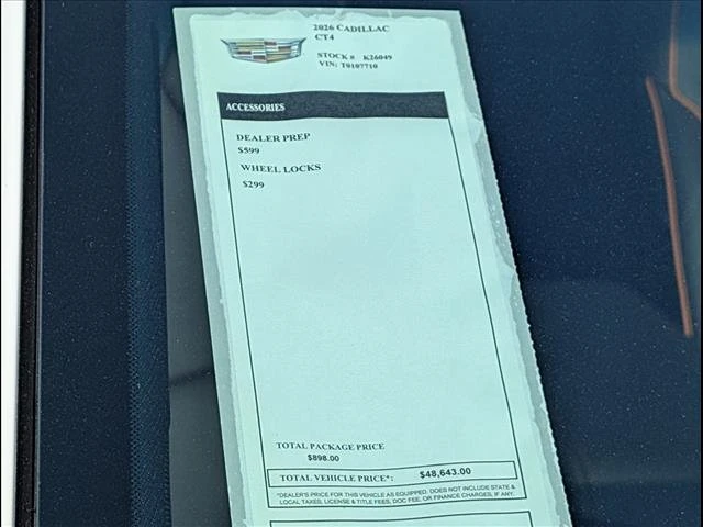 2026 Cadillac CT4 - Image 7 of 19