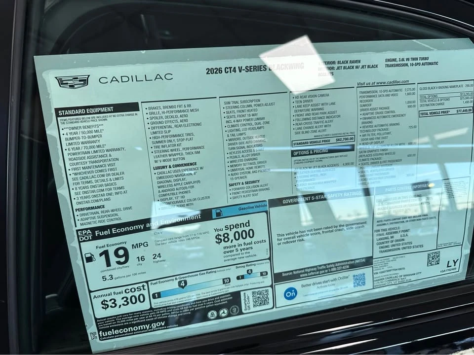 2026 Cadillac CT4-V Blackwing - Image 7 of 10