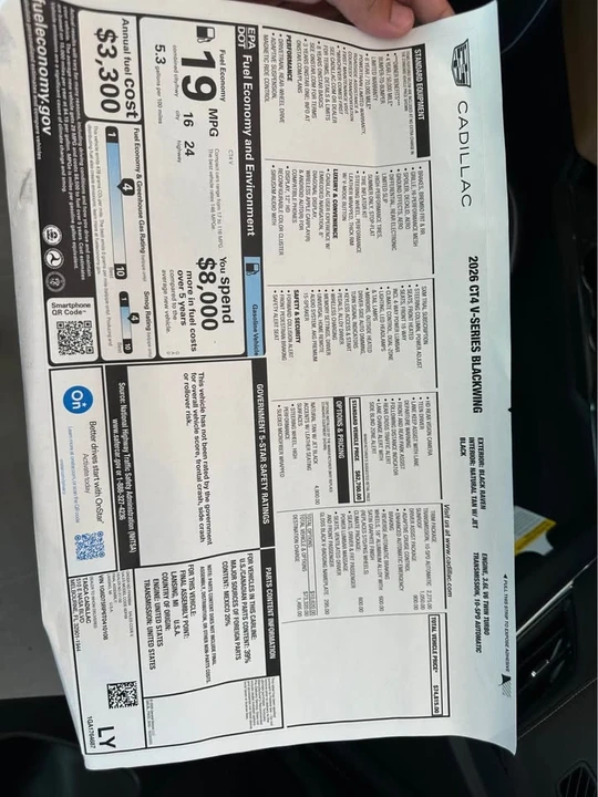 2026 Cadillac CT4-V Blackwing - Image 11 of 11