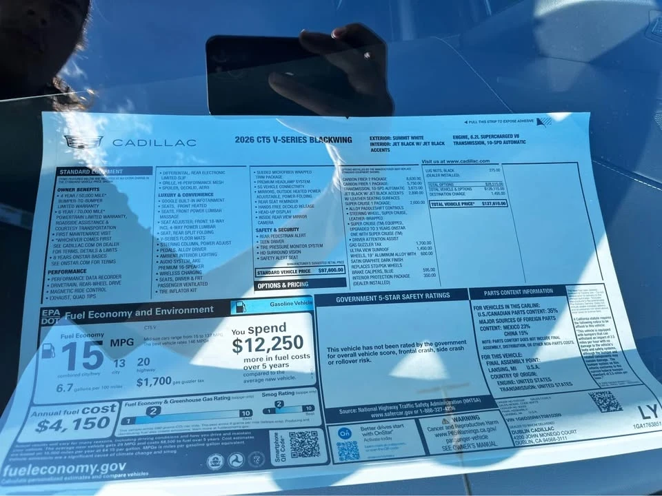 2026 Cadillac CT5-V Blackwing - Image 19 of 19