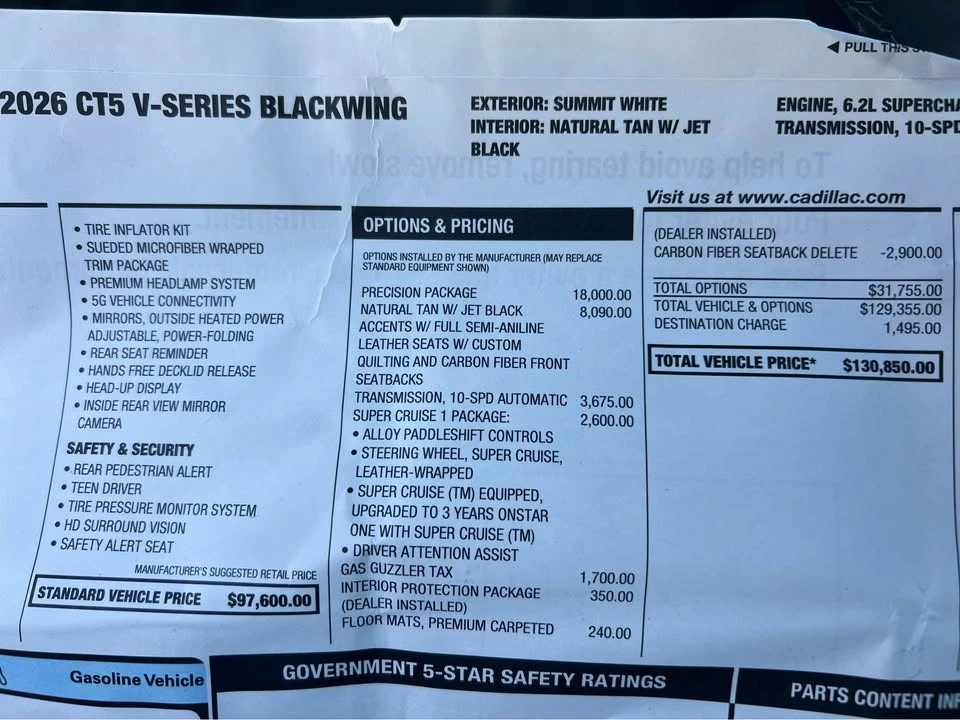 2026 Cadillac CT5-V Blackwing - Image 16 of 16