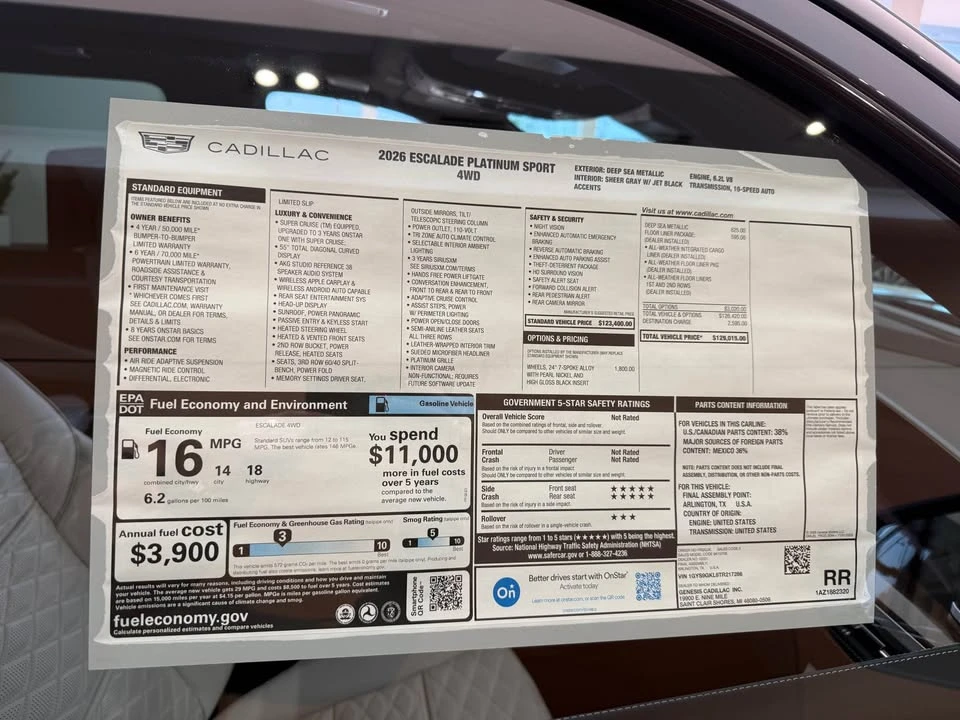 2026 Cadillac Escalade 5th Gen - Image 10 of 10