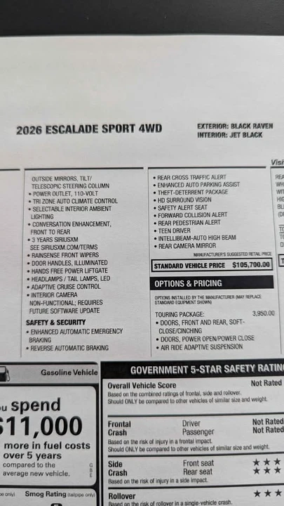 2026 Cadillac Escalade 5th Gen - Image 11 of 12