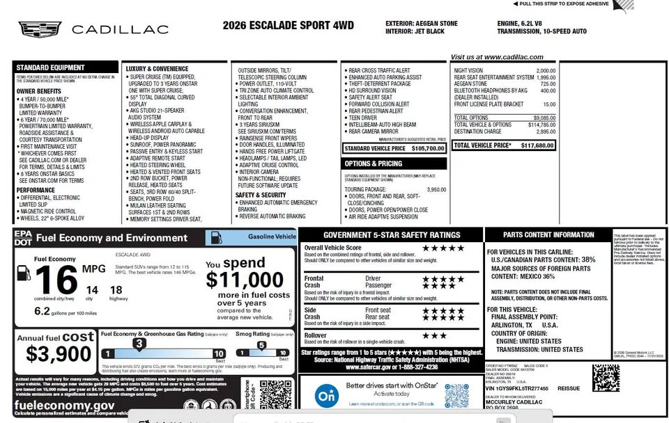 2026 Cadillac Escalade 5th Gen - Image 13 of 13