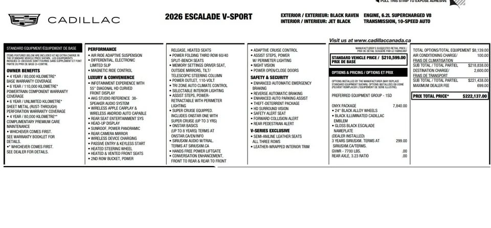 2026 Cadillac Escalade-V 5th Gen - Image 12 of 12