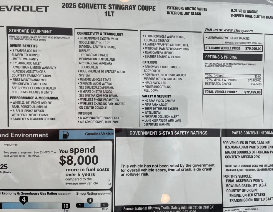 2026 Chevrolet Corvette C8 - Image 16 of 21