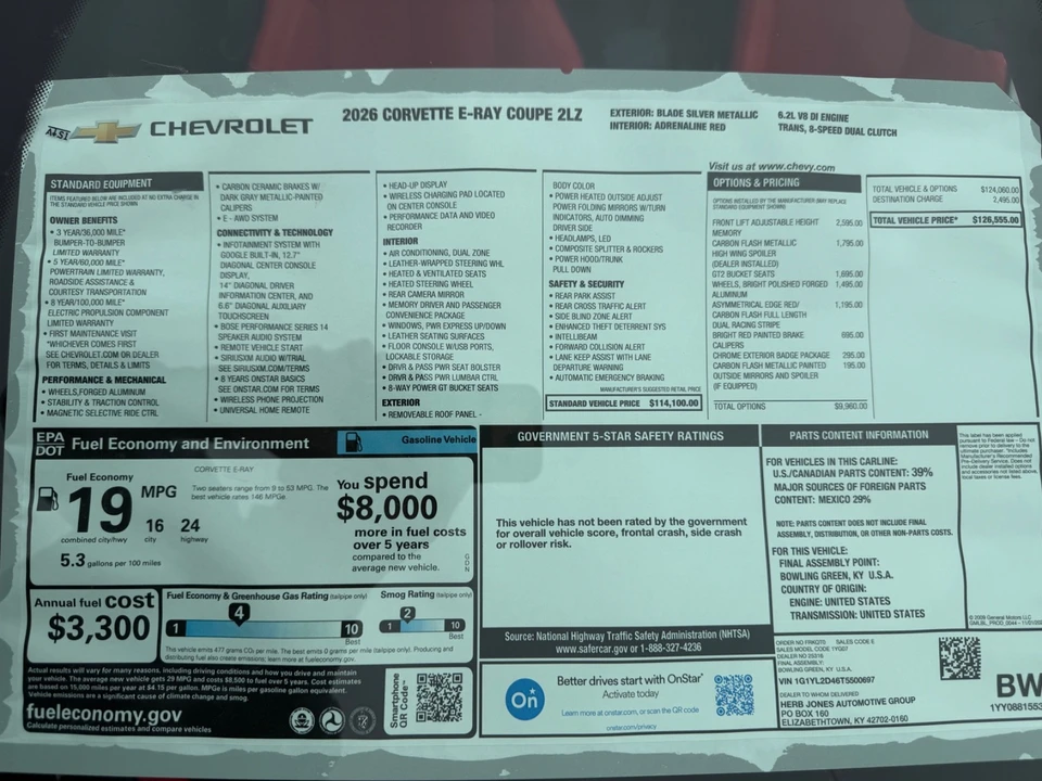2026 Chevrolet Corvette C8 - Image 2 of 13